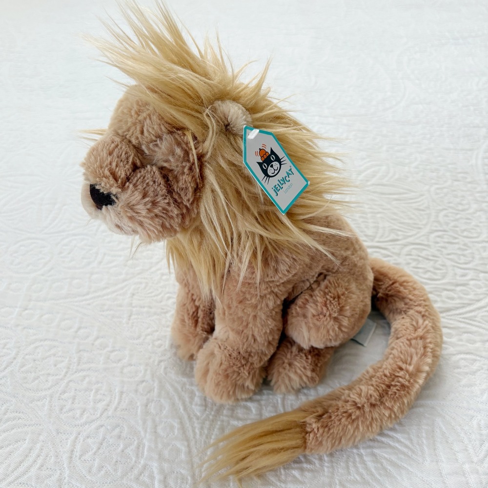 Jellycat‎ Medium Leonardo Lion Plush Stuffed Animal (11" Sitting) Retired RARE